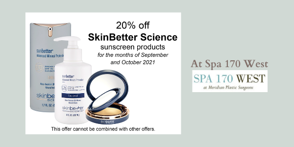 SkinBetter Science Sunscreen Products On Special At Spa 170 West Through October 2021!